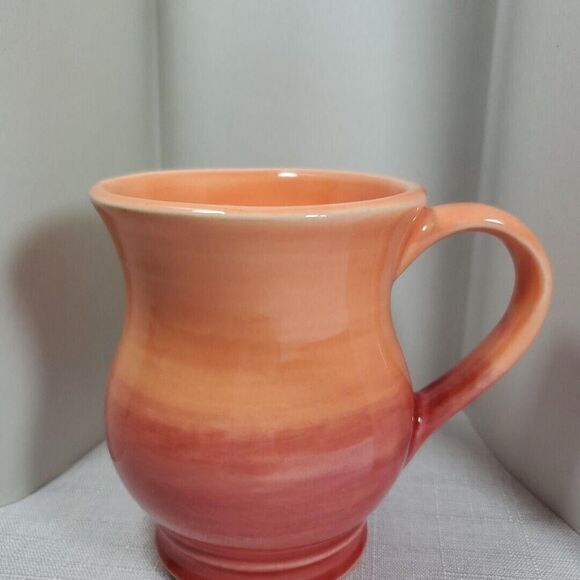 Other - Pottery Mug By Ice And Dust Handmade Ohio Orange Gradient